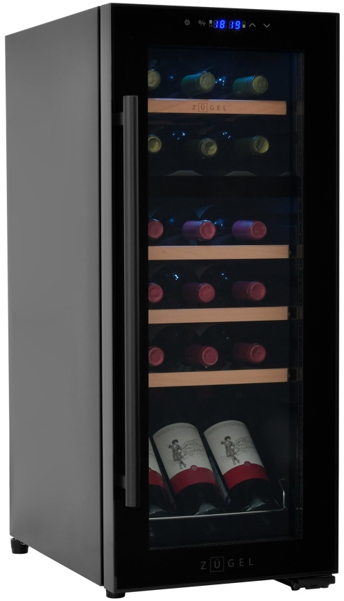 Винный шкаф Zugel ZCWF184DB черный фото 1