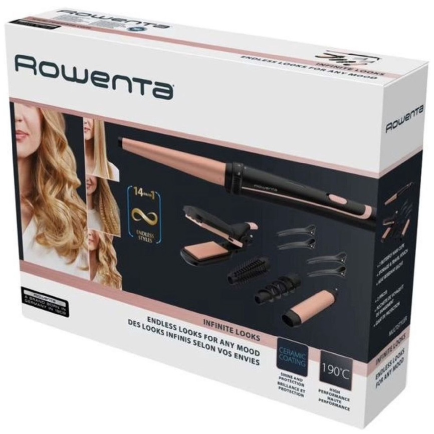 Мультистайлер Rowenta Infinite Look 14 в 1, CF4230F0, розовый, черный фото 10