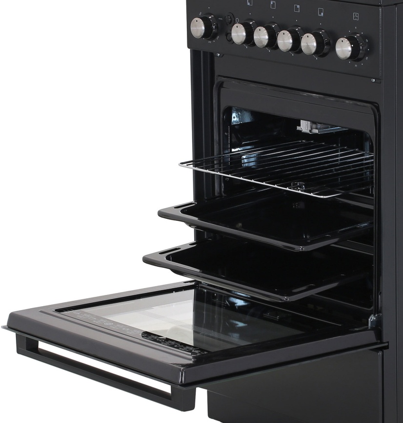 Газовая плита De luxe 5040.40г(кр) ЧР-015 50 см, 43 л, 4 конфорки, черный фото 9