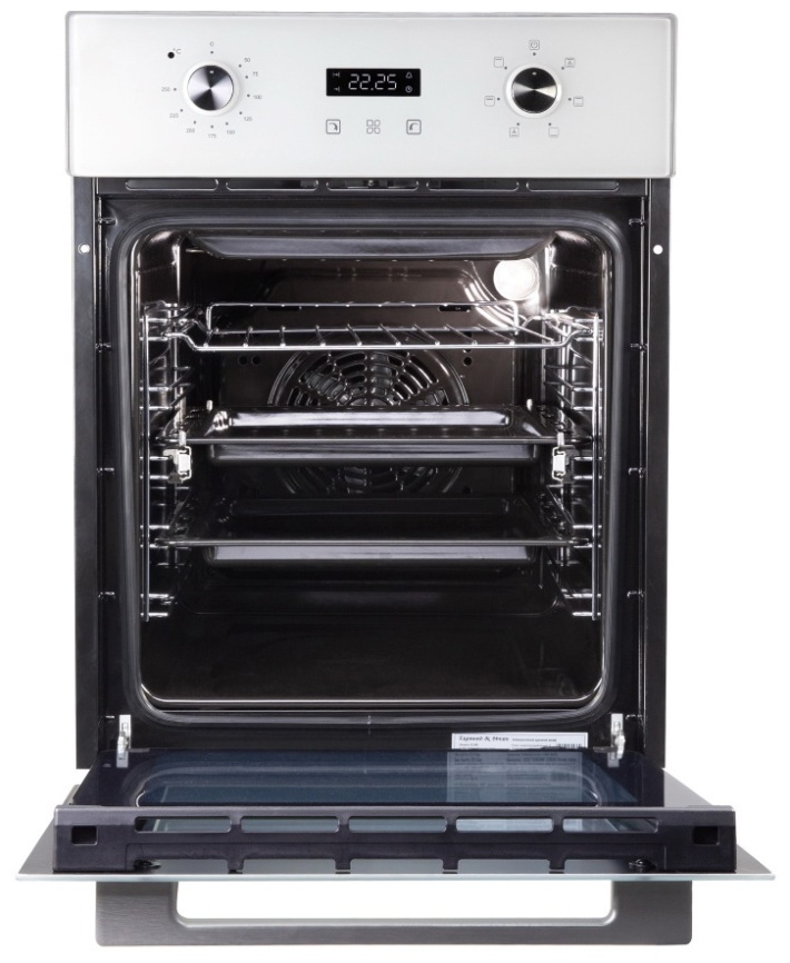 Электрический духовой шкаф Zigmund & Shtain E 145 W 45 см, 50 л гриль конвекция, белый фото 2