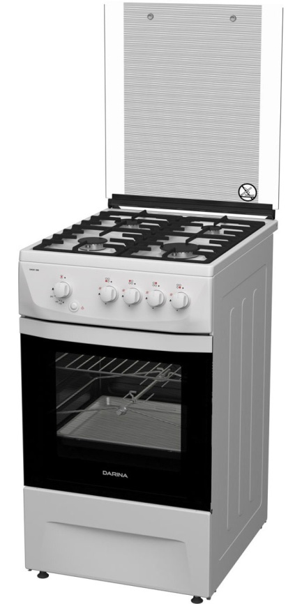 Газовая плита Darina 1D1 GM 241 008 W 50 л, 4 конфорки, белый фото 3