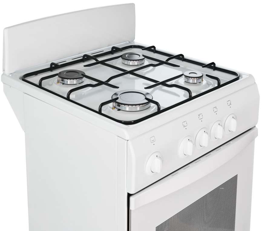 Газовая плита De luxe 5040.45 г 50 см, 43 л, 4 конфорки, белый фото 4