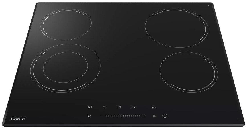 Электрическая варочная панель Candy CHXC64TDVB 58 см, 4 конфорки стеклокерамика, черный фото 5