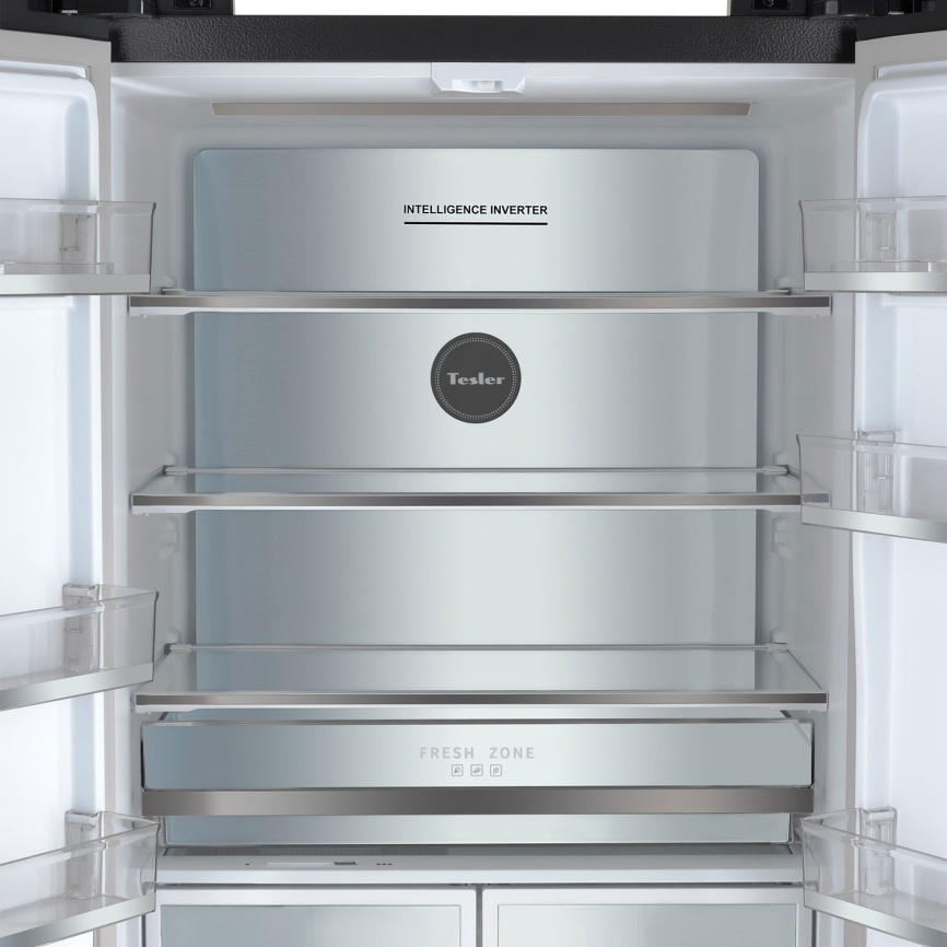 Многокамерный холодильник Tesler RFD-427BI SPARKLING GREY No frost, серый фото 12