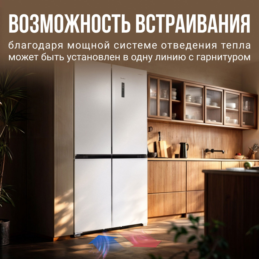Многокамерный холодильник Tesler RCD-547BI No frost, белый фото 4