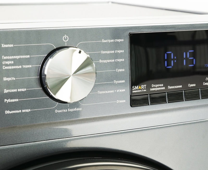 Стиральная машина с сушкой Centek CT-1954 автомат 8 кг, черный фото 2