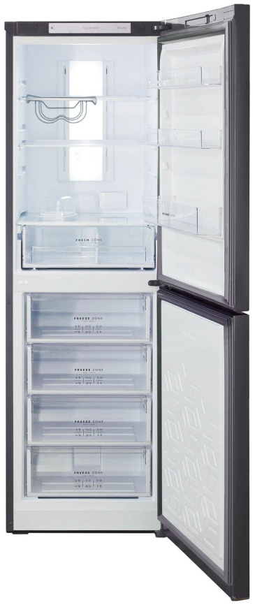 Двухкамерный холодильник Бирюса W940NF No frost, темно-серый фото 3