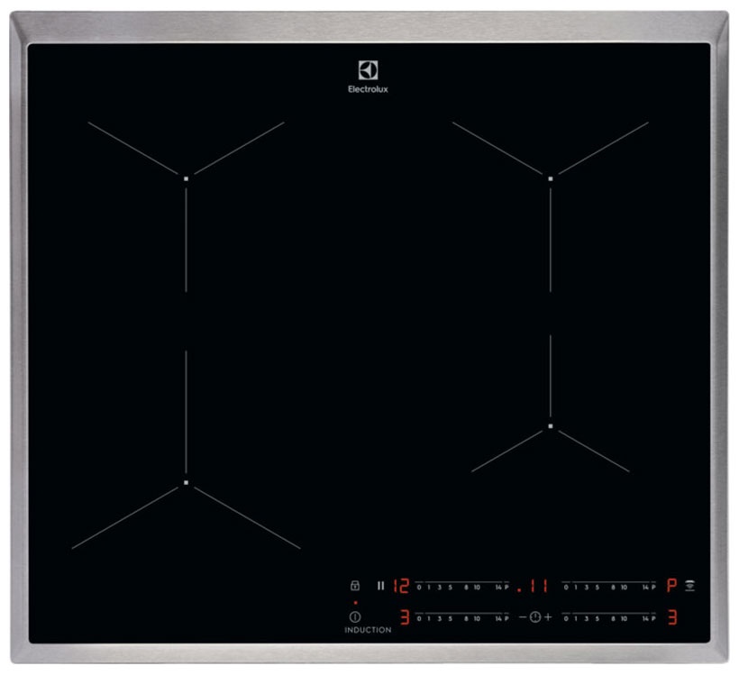 Электрическая варочная панель Electrolux EIT60443X 57 см, 4 конфорки стеклокерамика, черный фото 1