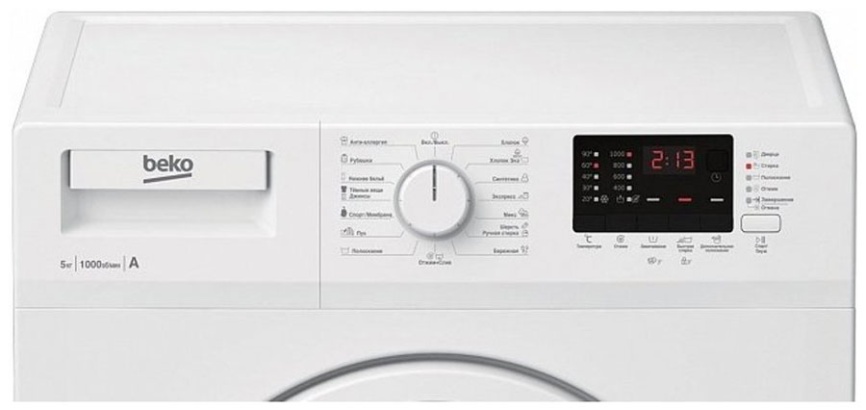 Стиральная машина Beko WRE 55 P2 BWW 5 кг, белый фото 3