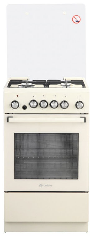 Комбинированная плита De luxe 5040.41гэ(кр) ЧР-013 50 см, 43 л, 4 конфорки, бежевый фото 1