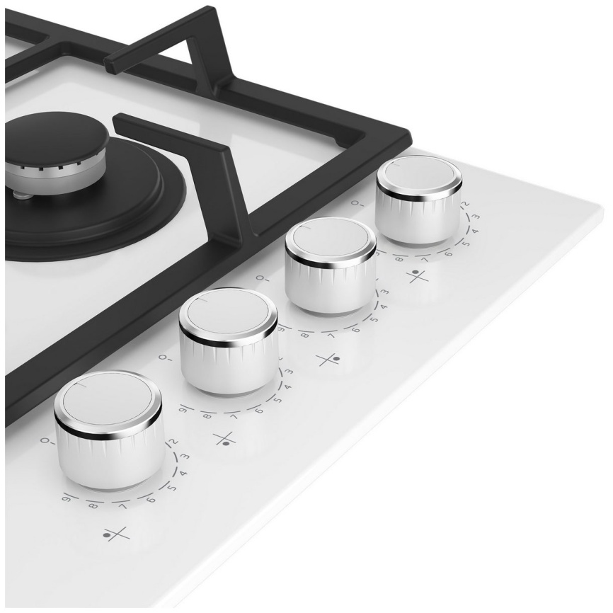 Газовая варочная панель Hotpoint HGS 62F/WH 58 см, 4 конфорки электроподжиг газконтроль, белый фото 5