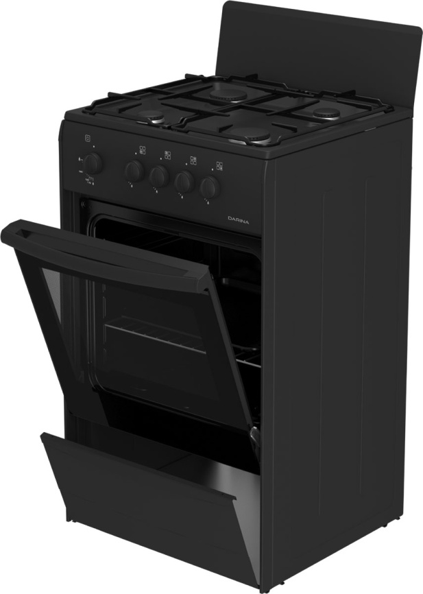Газовая плита Darina S GM 441 001 At 50 см, 50 л, 4 конфорки, темно-серый фото 3