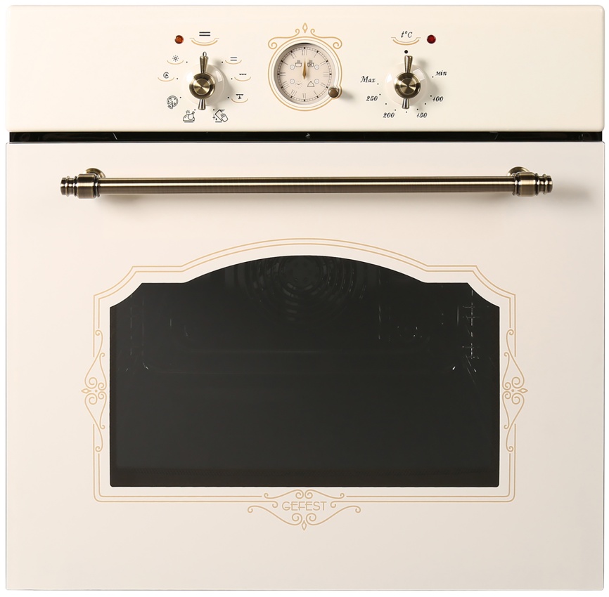 Электрический духовой шкаф Gefest ЭДВ ДА 602-02 К55 59 см, 55 л гриль конвекция, бежевый фото 1