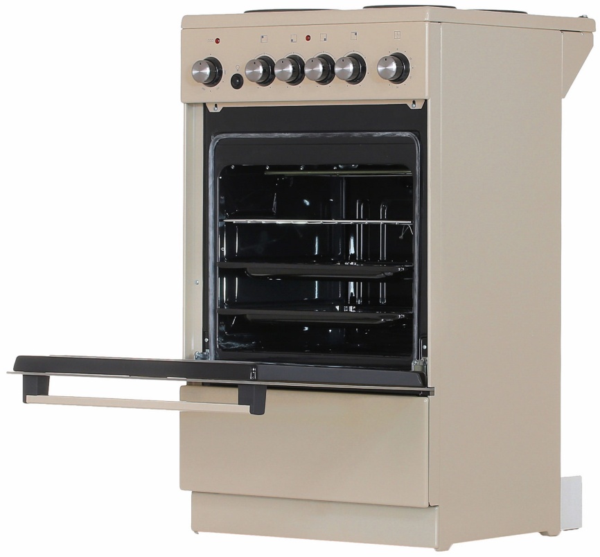 Электроплита De luxe 5004.16э-016 50 см, 43 л, 4 конфорки, белый фото 5