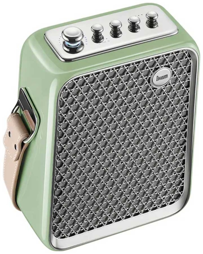 Портативная колонка с двумя микрофонами Divoom SongBird-HQ 2, зеленый фото 6