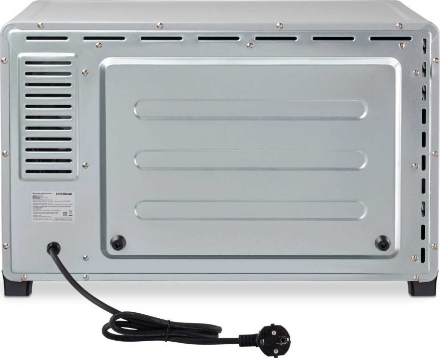 Мини-печь Hyundai MIO-HY076 45 л., 2000 Вт, серебристый/черный фото 5