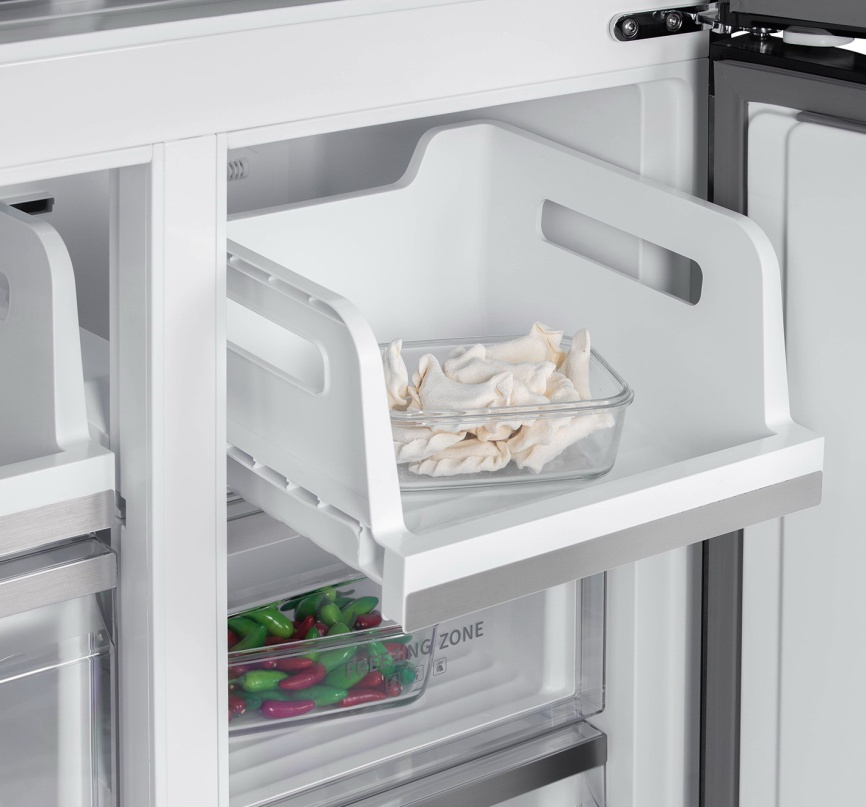 Многокамерный холодильник Hiberg RFQ-600DX NFGW inverter No frost, белый фото 10