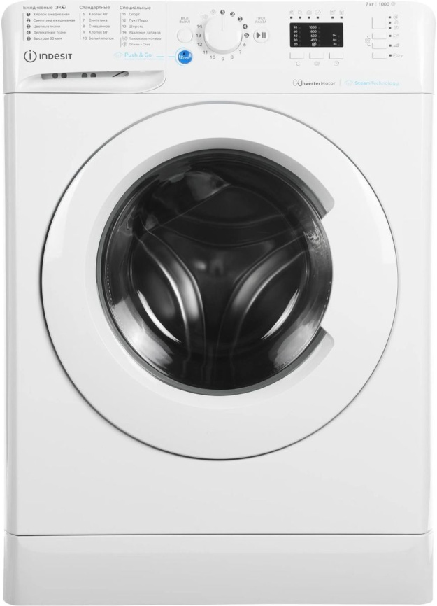 Стиральная машина Indesit BWSA 7109 WWV RU 7 кг, белый фото 1