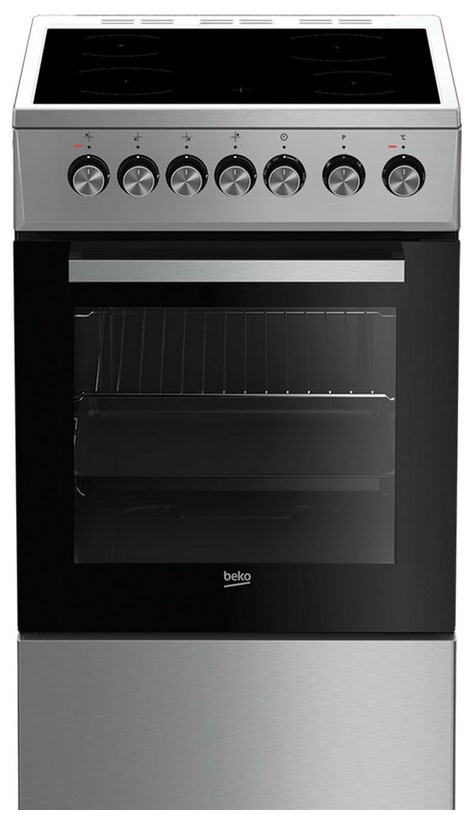 Электроплита Beko FSS57100GX 50 см, 60 л, 4 конфорки, серебристый фото 1