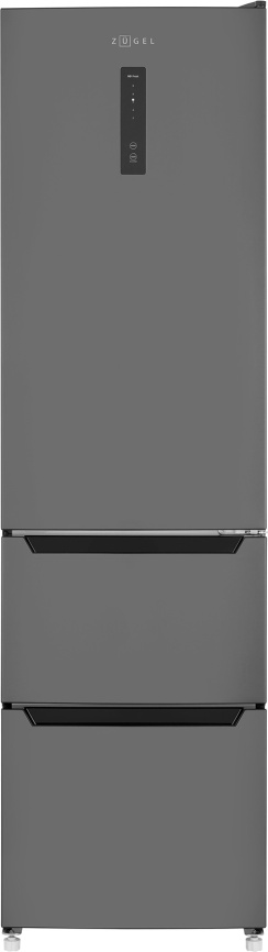 Многокамерный холодильник Zugel ZRFD200B No frost, черный фото 1