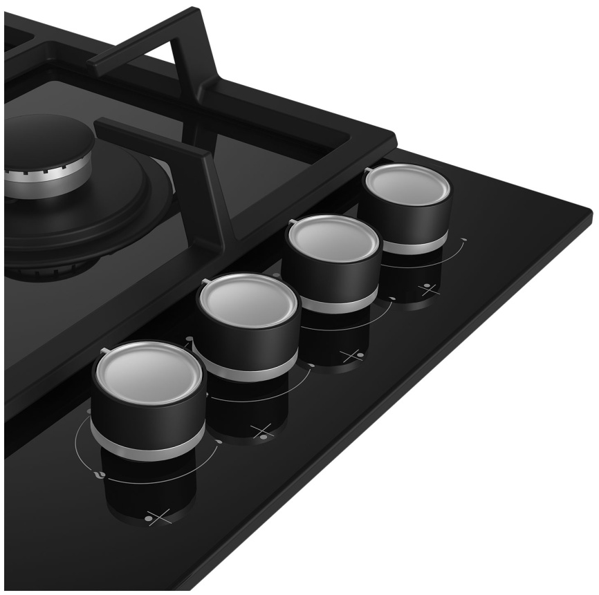 Газовая варочная панель Beko HILW 64225 S 58 см, 4 конфорки электроподжиг газконтроль, черный фото 5