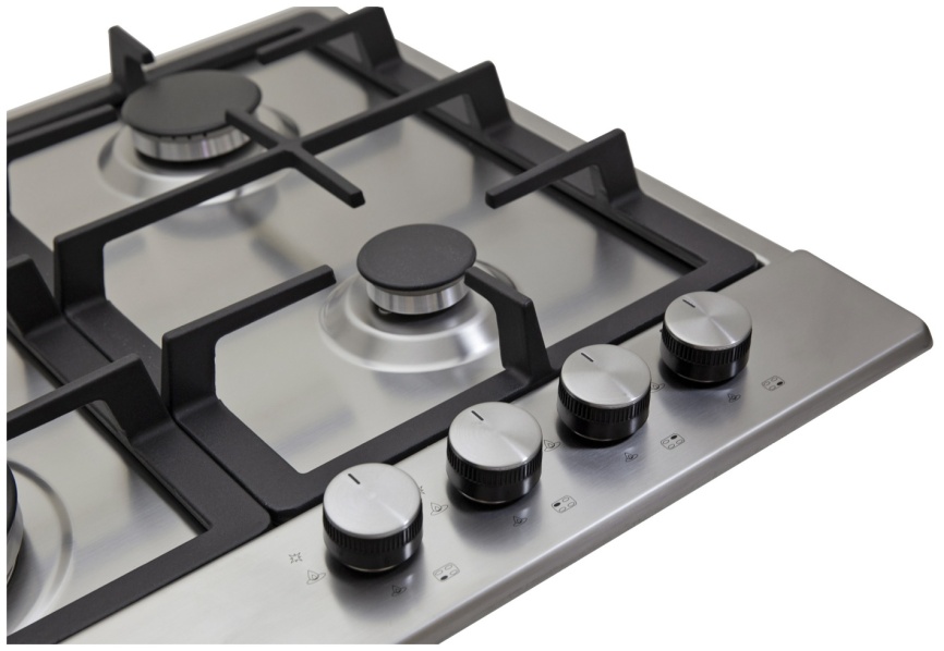 Газовая варочная панель Zigmund & Shtain GN 128.61 S 58 см, 4 конфорки электроподжиг газконтроль, серебристый фото 3