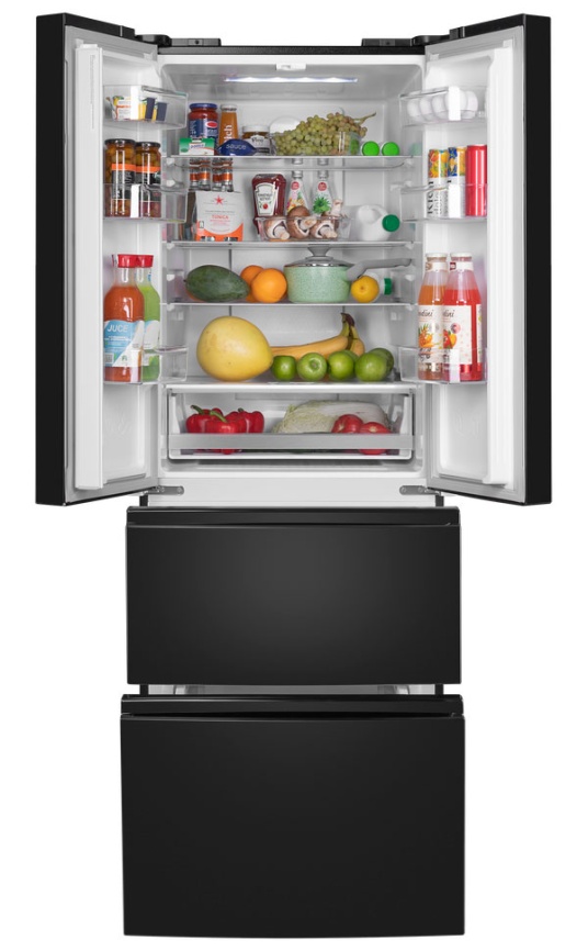 Многокамерный холодильник Maunfeld MFF180NFBE01 No frost, черный фото 2