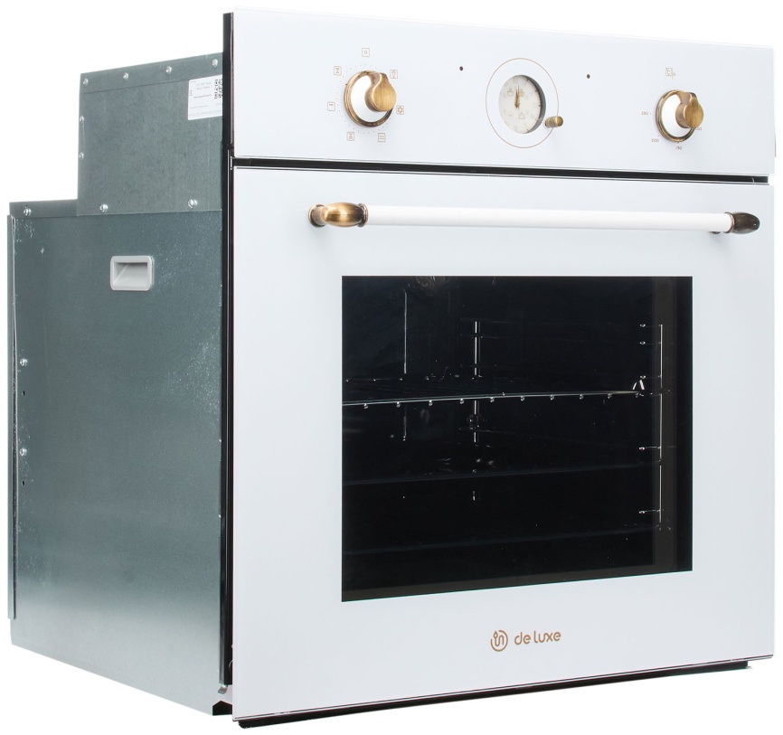 Электрический духовой шкаф De luxe 6006.05эшв-153 59 см, 64 л гриль конвекция, белый фото 2