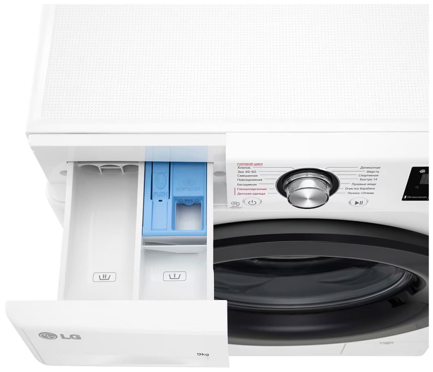 Стиральная машина LG F2V3FS6W 9 кг, белый фото 6