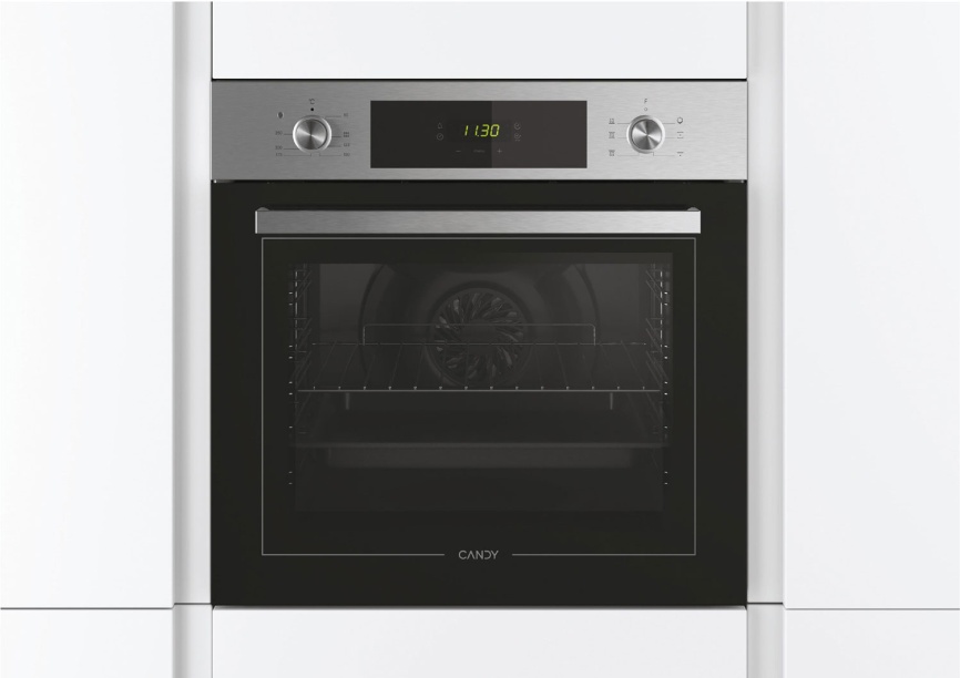 Электрический духовой шкаф Candy FCT615XLRU 59 см, 70 л гриль конвекция, серебристый фото 7