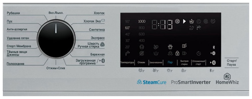 Стиральная машина Beko WSPE6H616S автомат 6,5 кг, серебристый фото 3