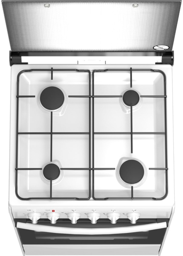 Комбинированная плита Darina 1B KM 441 301 W 50 см, 50 л, 4 конфорки, белый фото 3