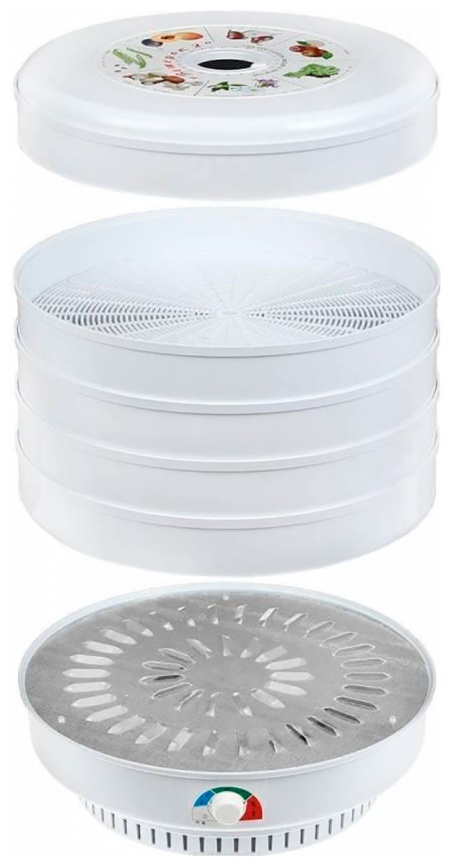 Сушилка для овощей и фруктов Ветерок 5 (5 поддонов, белый) фото 4