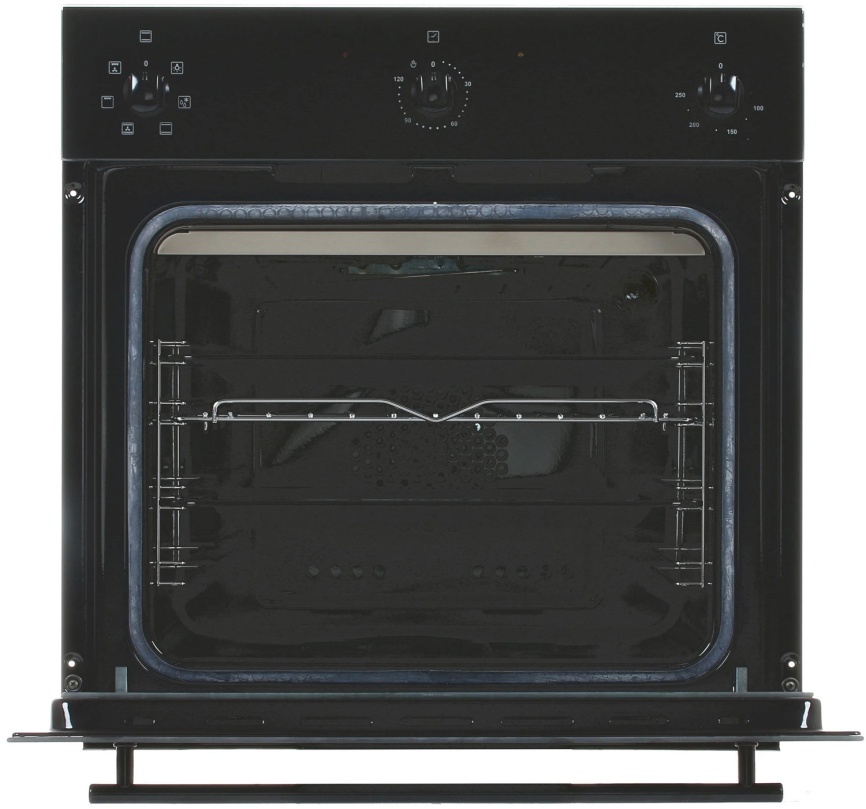 Электрический духовой шкаф De luxe 6006.03 эшв - 033 59 см, 58 л, гриль и конвекция, черное стекло фото 7