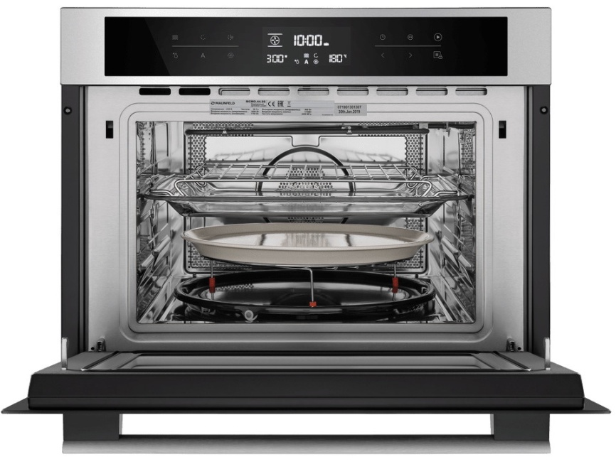 Электрический духовой шкаф Maunfeld MCMO.44.9S 59 см, 44 л гриль конвекция, серебристый фото 2