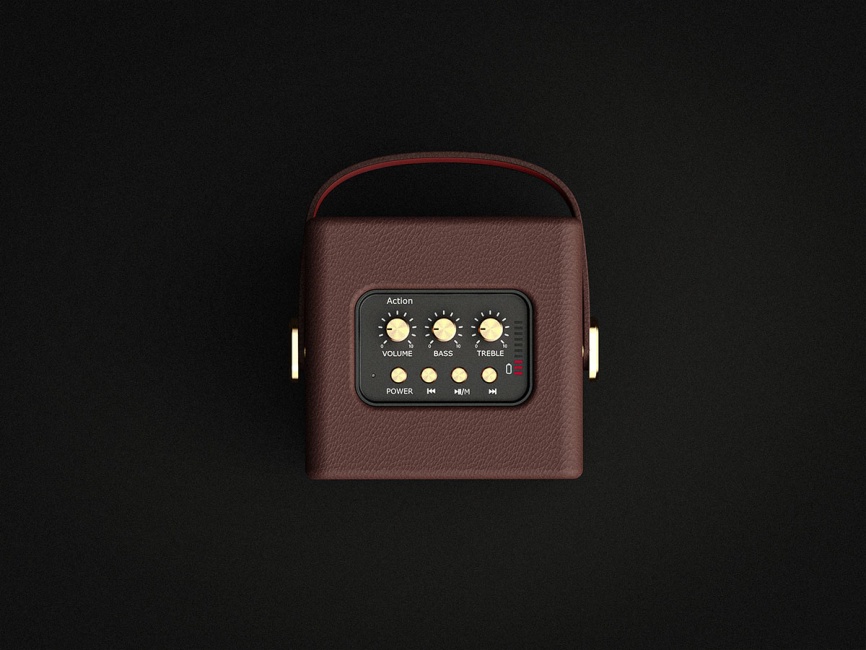 Портативная колонка Lonzuer Action, коричневый фото 8