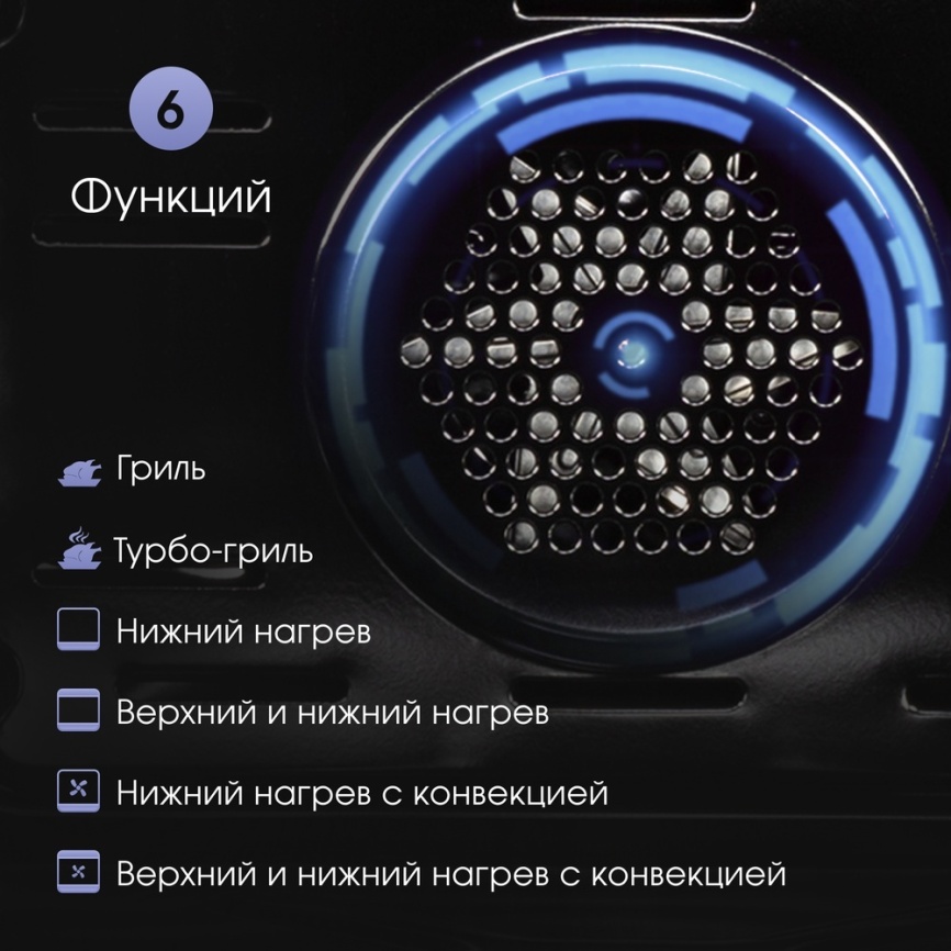 Электрический духовой шкаф Zigmund & Shtain E 145 W 45 см, 50 л гриль конвекция, белый фото 7