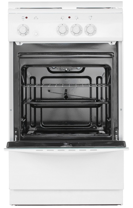 Электроплита De luxe 5003.17 50 см, 4 конфорки, белый фото 7