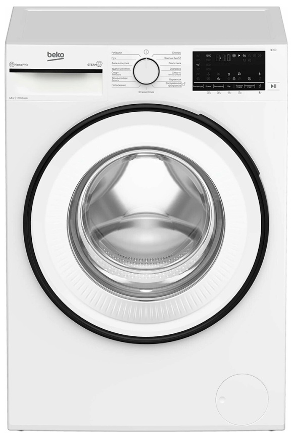 Стиральная машина Beko B3WFR56H2WWB автомат 6,5 кг, 60 см, белый фото 1