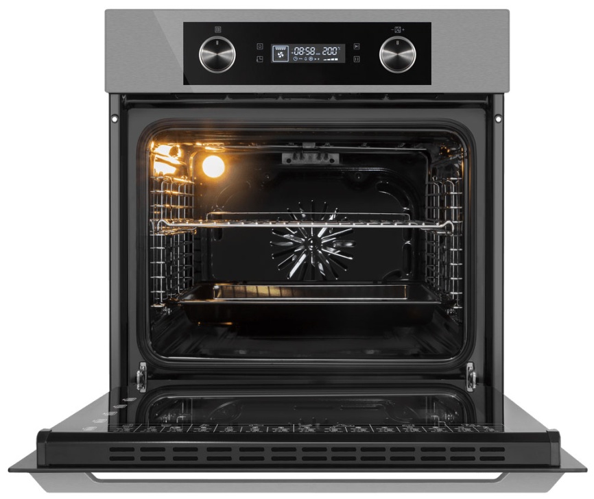 Электрический духовой шкаф Maunfeld AEOH60102S 59 см, 60 л гриль конвекция, серебристый фото 4