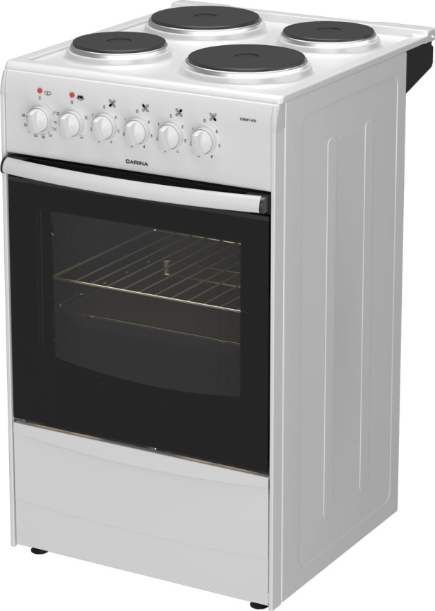 Электроплита Darina B EM 341 406 W 50 см, 4 конфорки, белый фото 3