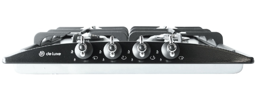 Газовая варочная панель De luxe 5840.00гмв-060 ЧР 58 см, 4 конфорки, черный фото 2