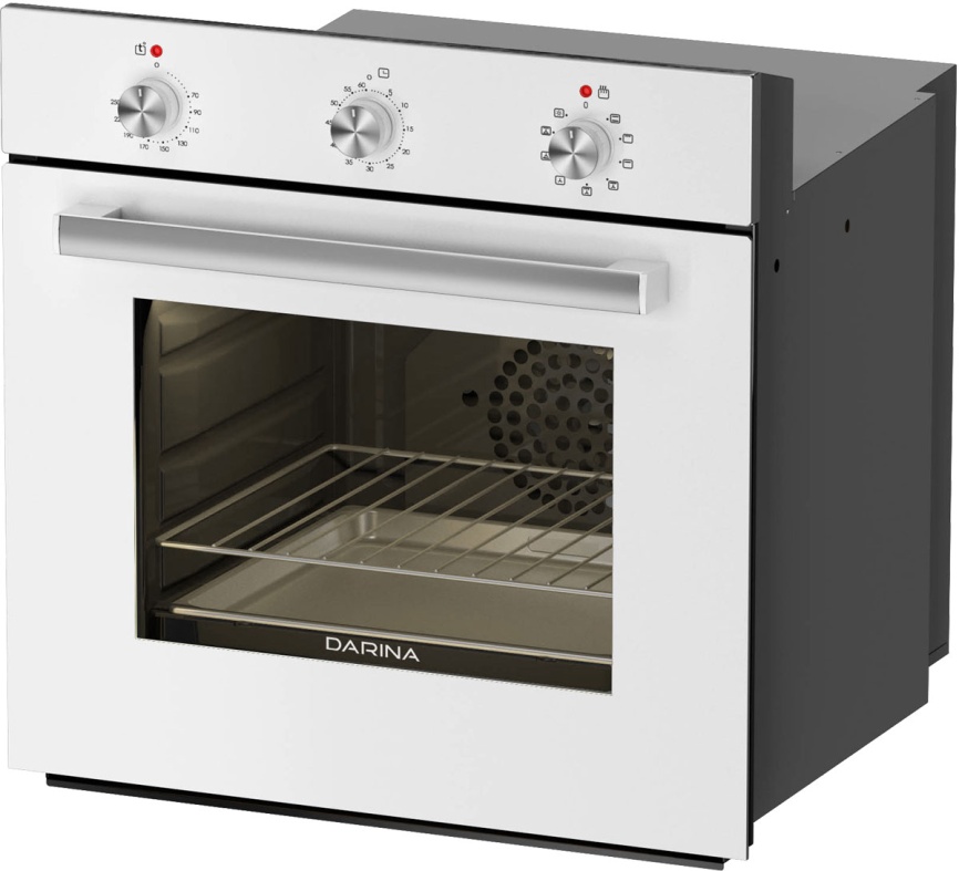 Электрический духовой шкаф Darina 1U BDE 111 707 W 59 см, 50 л гриль конвекция, белый фото 3