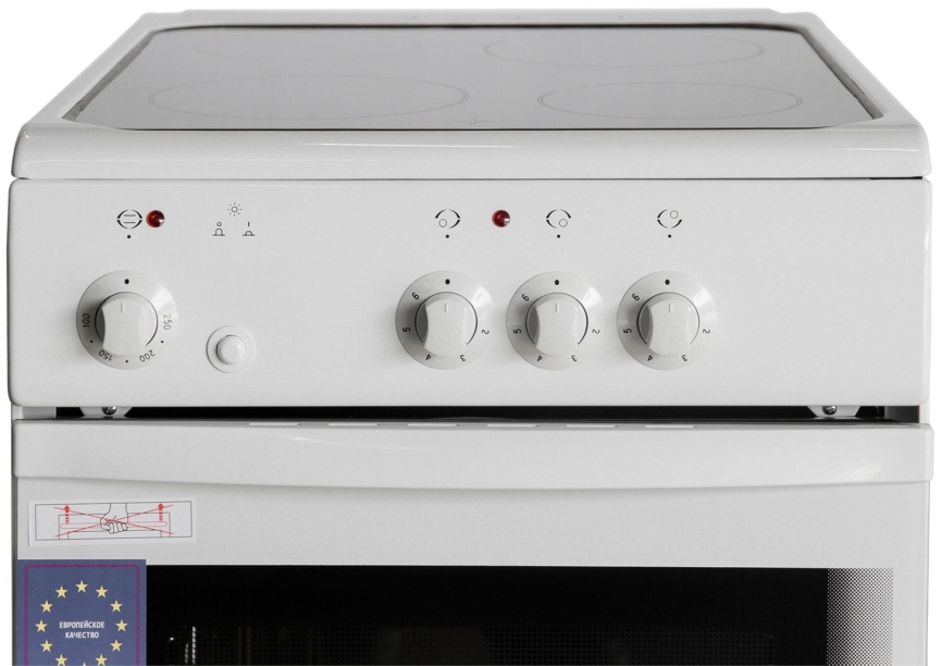 Электроплита De luxe 506003.04 эс 50 см, 3 конфорки, белый фото 2