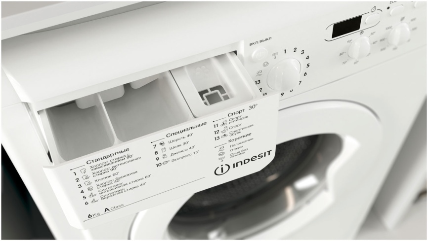 Стиральная машина Indesit IWSD 6105 (CIS) L автомат 6 кг, белый фото 6