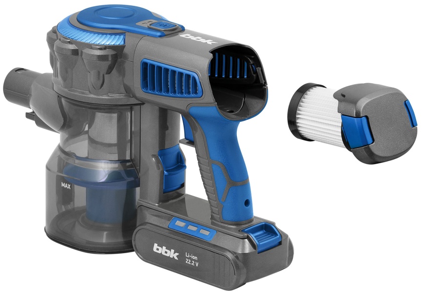 Пылесос вертикальный BBK BV3001, синий/серый фото 7