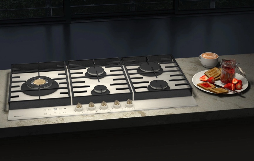 Газовая варочная панель Hiberg VM 9155 Y 87 см, 5 конфорок электроподжиг газконтроль, бежевый фото 13