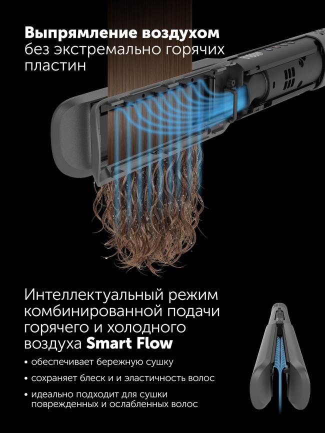 Выпрямитель для волос Polaris PHS 6000 графитовый фото 6