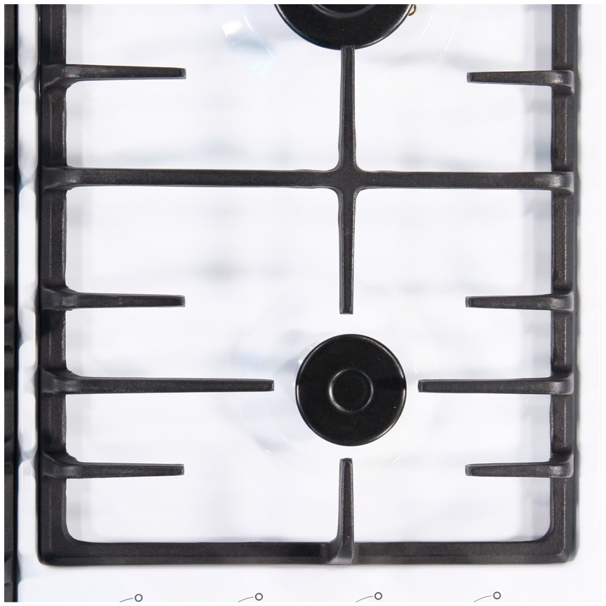Газовая варочная панель De luxe 6040.00г 001 59 см, 4 конфорки, белый фото 4
