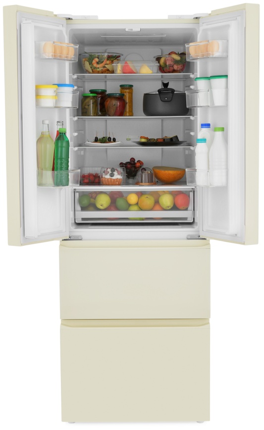 Многокамерный холодильник Zugel ZRFD361C No frost, бежевый фото 13